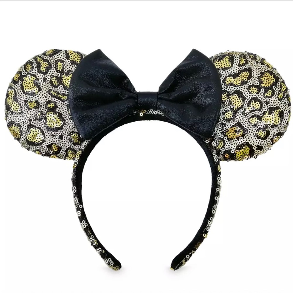 Disney Leopard Minnie Mouse Ears Sequin